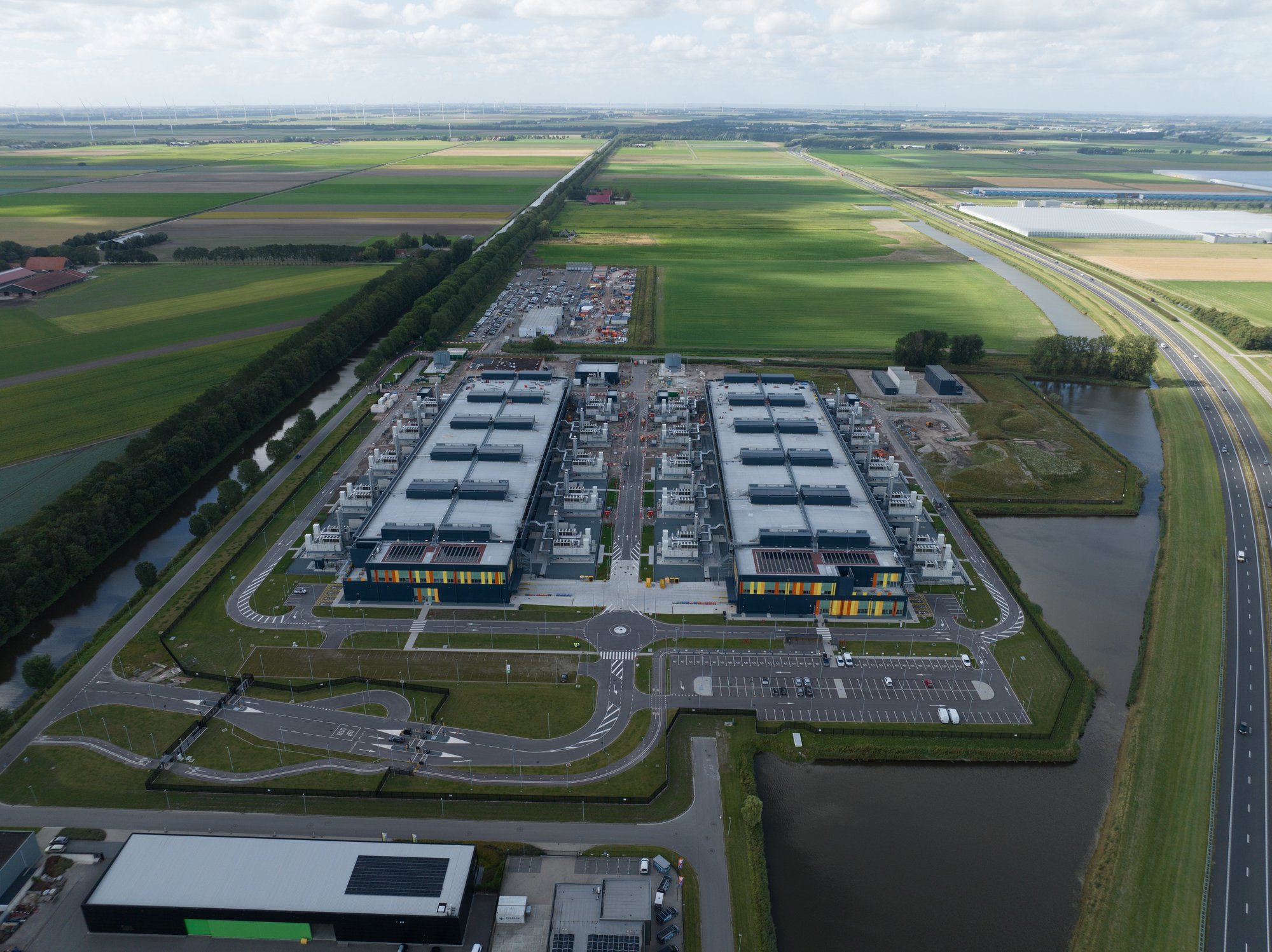 Data center aerial view