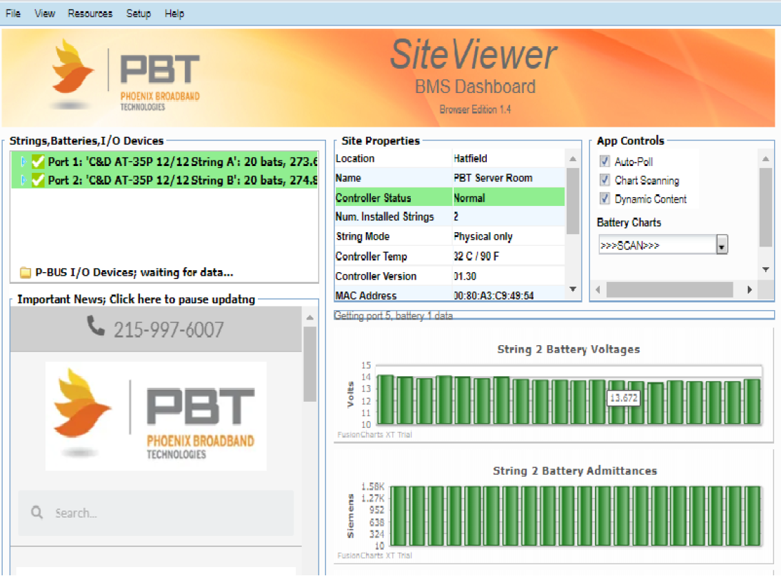 SiteViewer BMS Dashboard