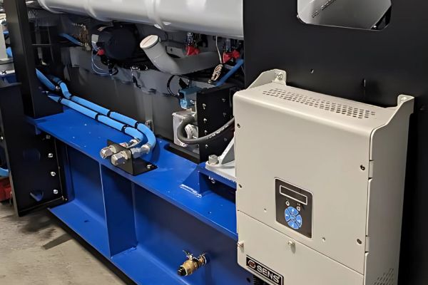 Charger on an industrial generator